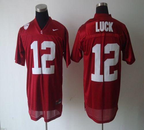 Cardinal #12 Andrew Luck Red Stitched Youth NCAA Jersey - Click Image to Close